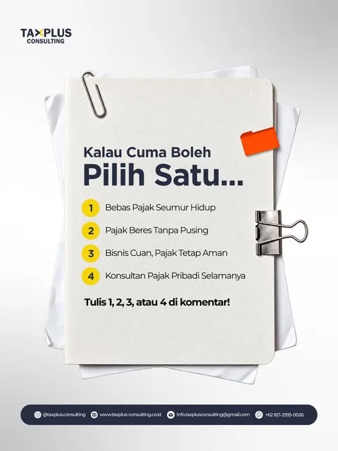 Post Instagram TaxPlus: Kalau Cuma Boleh Pilih Satu